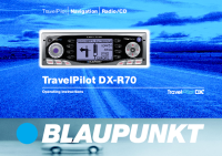 Blaupunkt TravelPilot-DX-R70 - Owners Manual